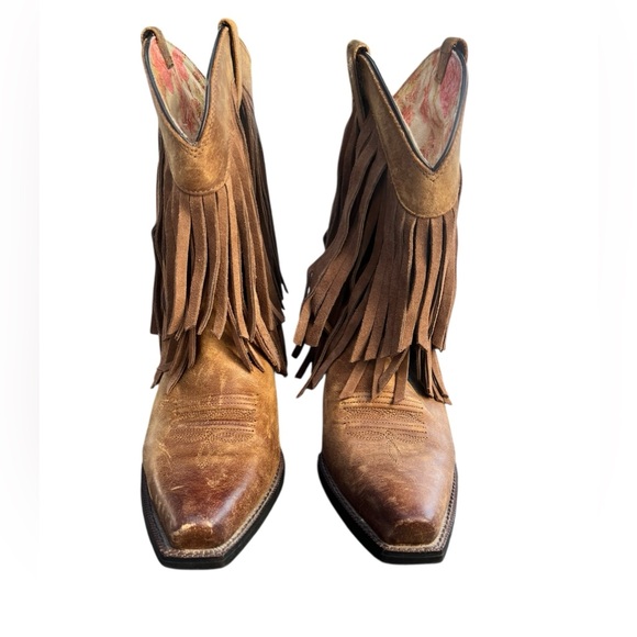 Ariat Shoes - ARIAT Gold Rush Leather Fringe Cowboy Western Boot 8.5 B